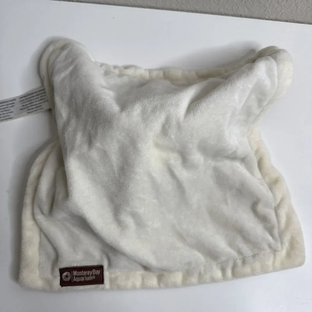 Monterey Bay Aquarium Baby Blanket Lovey Tan Otter Animal Plush Small 12